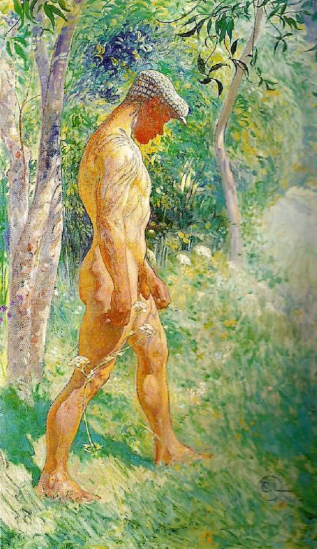 Carl Larsson manlig modell-forstudie till midvinterblot France oil painting art